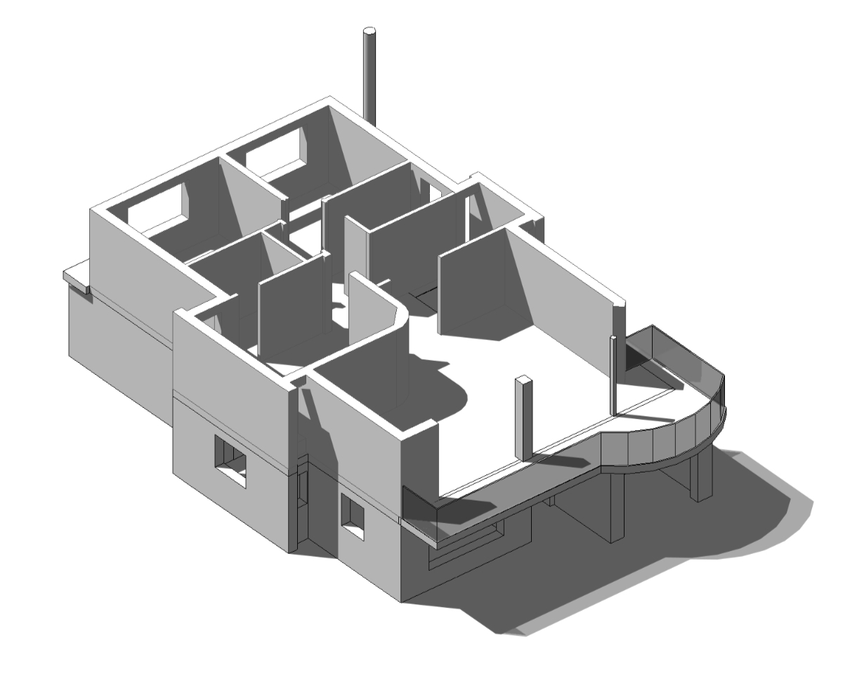 Computer generated isometric of the first floor