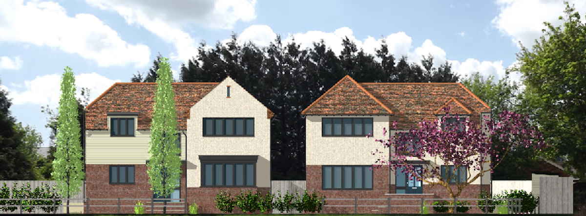 2 House scheme in Arts and Crafts derived form